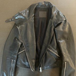All Saints Lewin Leather Biker Jacket US4